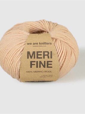 We Are Knitters Merifine 100% Merino DK Yarn Peach Blush 50g 122yd | 1415